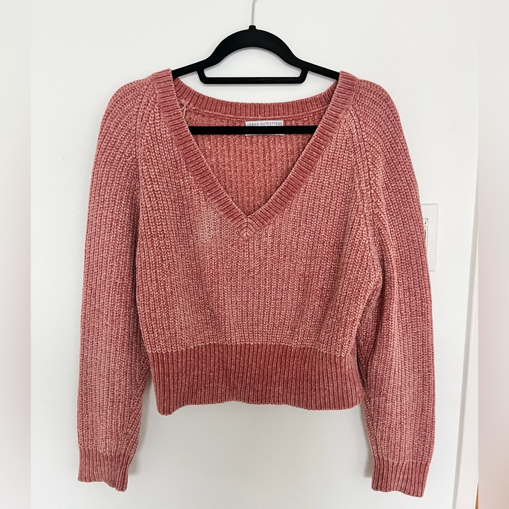 Urban Outfitters Rust Orange Fuzzy Sweater
